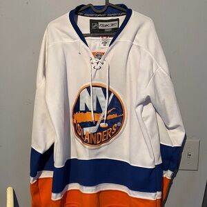Reebok Islanders Leddy White Blue Orange Jersey